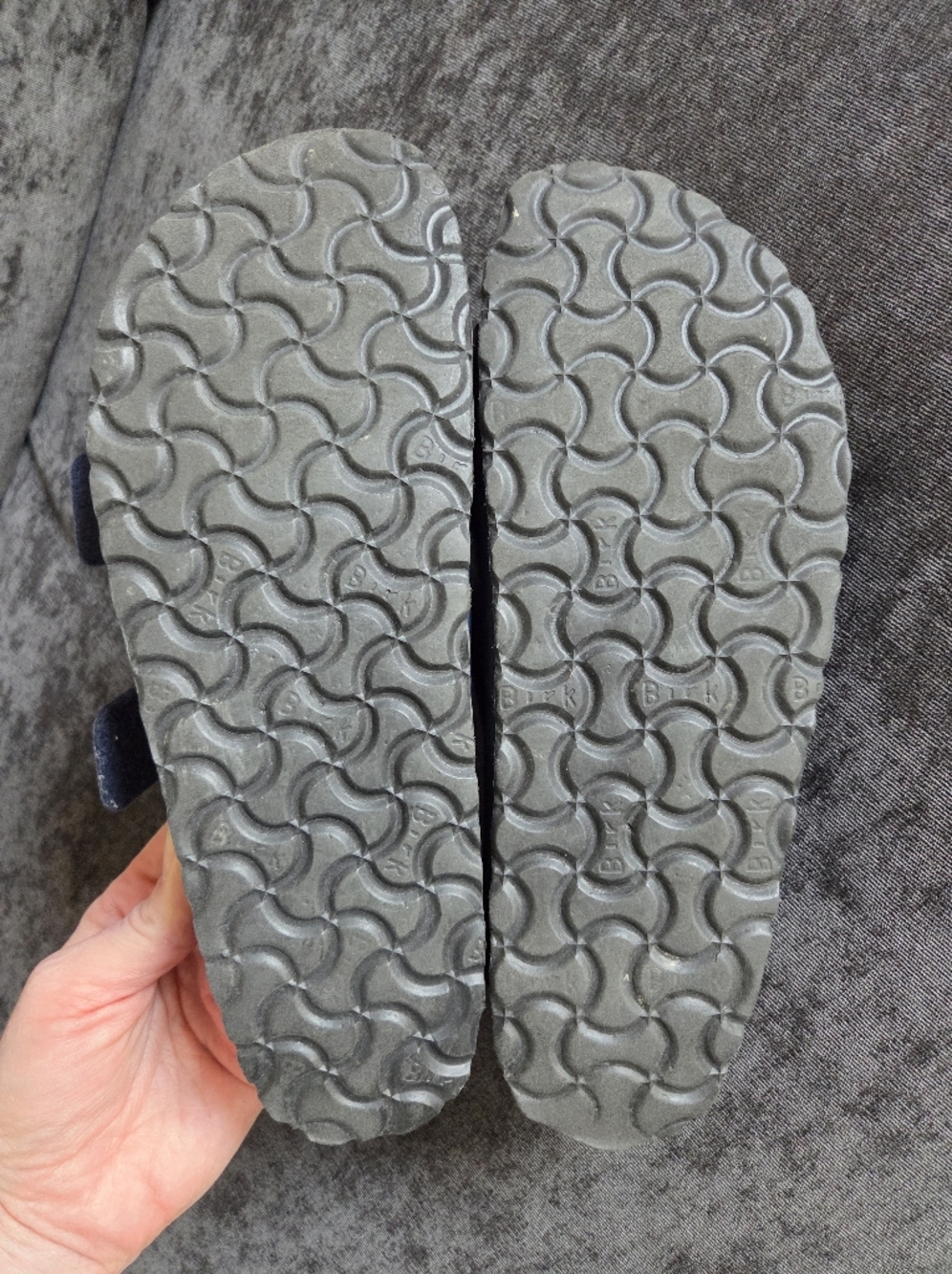 Birkenstock Arizona Leather Sandals in Navy Size 8 - Picture 5 of 9